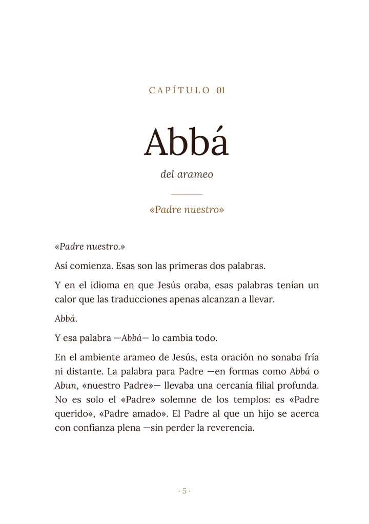 Página del capítulo Abbá, Padre nuestro
